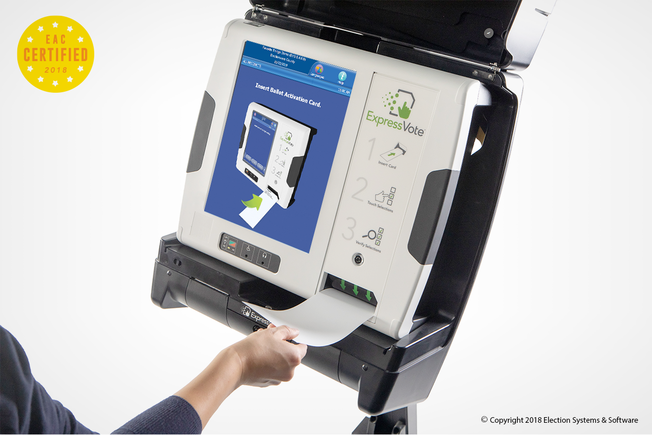 Picture of the Express Vote Voting Machine