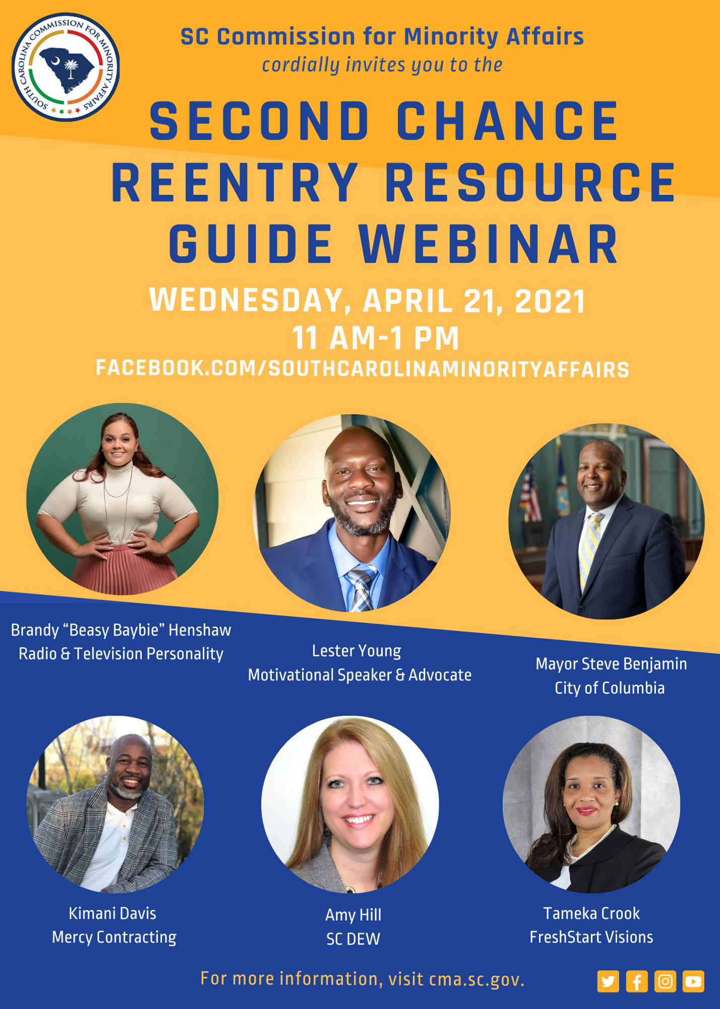 Image of Second Chance Resource Guide Flyer with images of panelists