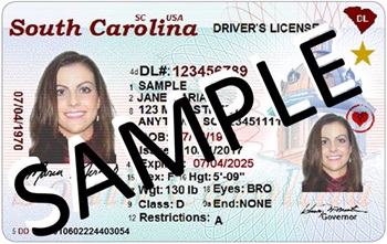 Sample REAL ID Driver's License