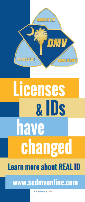 Picture of the South Carolina Department of Motor Vehicles Real ID Brochure